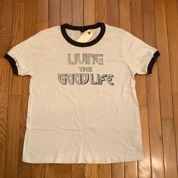 Blank Paige Tops - Blank Paige Living the Good Life Shirt (Cream & Brown